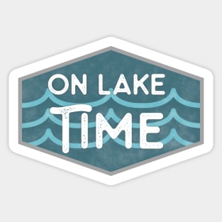 On Lake Time Boating Fisherman Lake Life Sticker